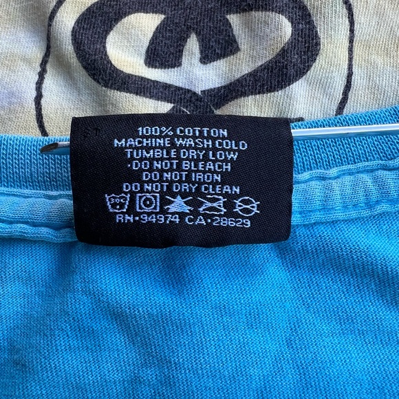 Vintage STUSSY Y2K World Tour Tie-Dye Shirt Double-Sided Graphic Tee Mexico Sz M - Picture 8 of 8